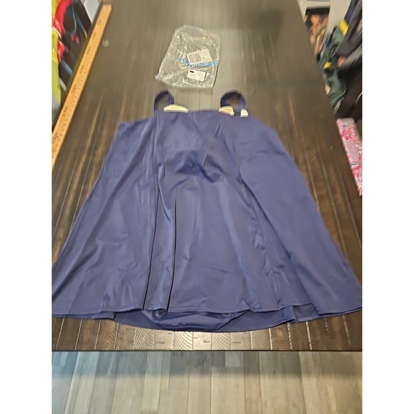 Swim 365 Women Dark Blue One Piece Swim Dress Suit Swimwear Plus Size 34 - Picture 7 of 8